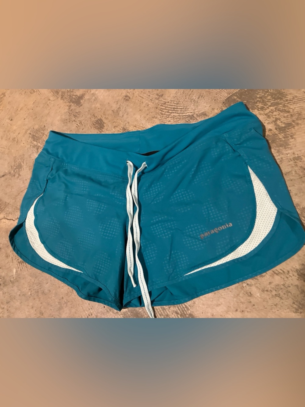 Patagonia Shorts Women’s Size Small Teal Blue Nylon Lined Drawstring
